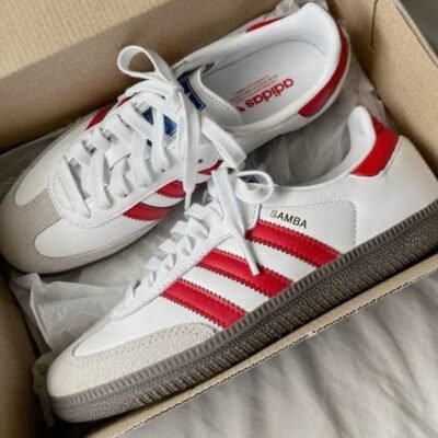 Adidas Samba Branco/Vermelho