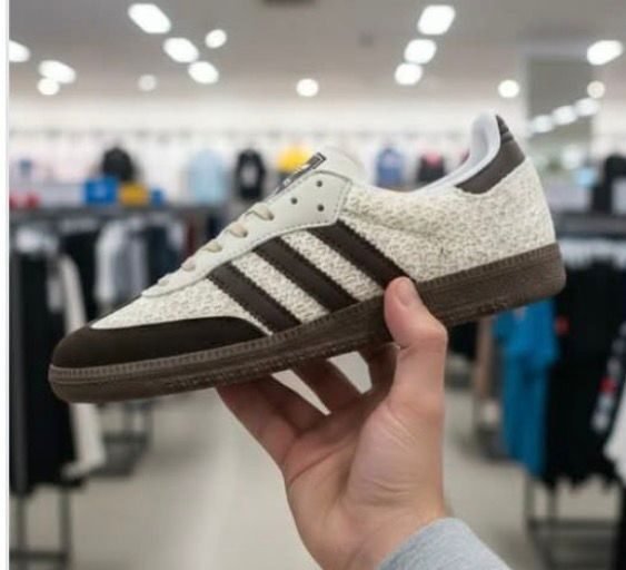 Adidas Samba Croché Off-White/Castanho